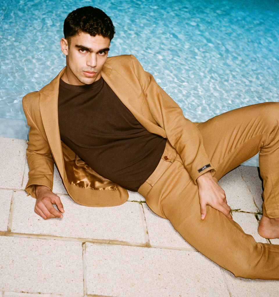 Camel single-breasted blazer - men's blazers - Camel | Sisley image number 7